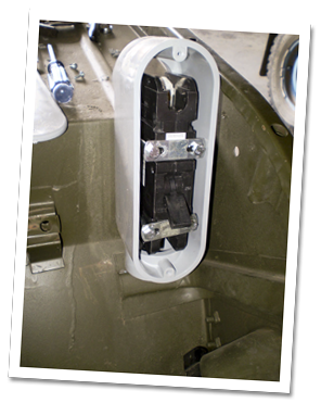 emergency shut-off switch inside view