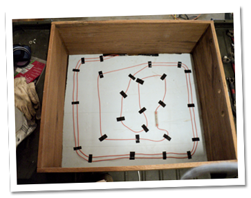 battery box with warming cable