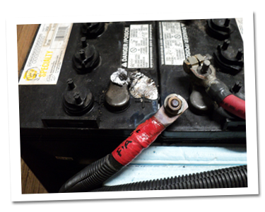 battery terminal meltdown