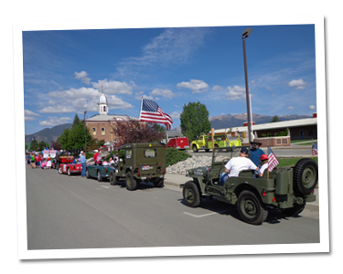 EW and Jack's GPW getting ready for the 4th of July parade