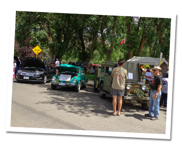 Angel of Shavano carshow in Salida