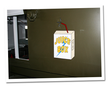 Juice box "nose art"